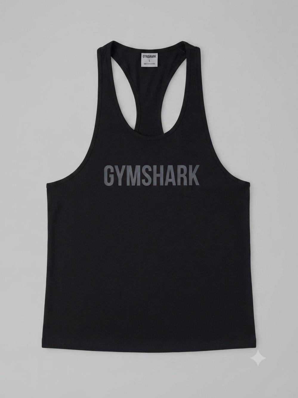 Gymshark Black Men's Racerback Tank with Logo